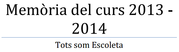 Memoria Curs 2013-2014
