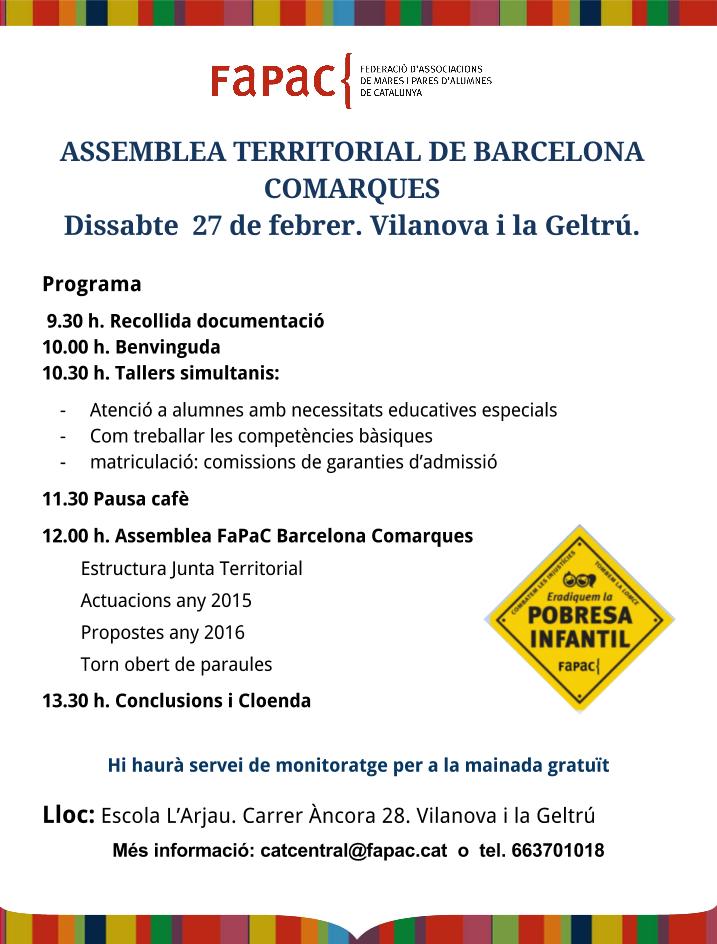 cartell programa assemblea territorial barcelona-27F-vilanova